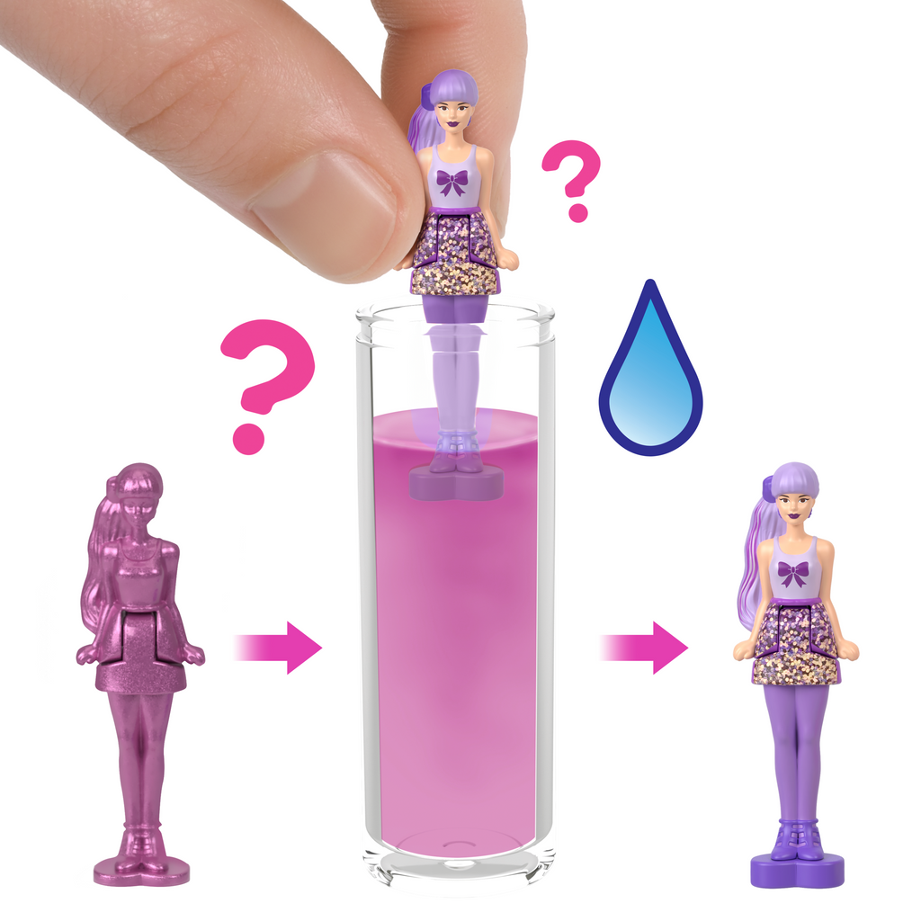 Barbie Mini BarbieLand Color Reveal Sürpriz Mini Bebek, 4 cm