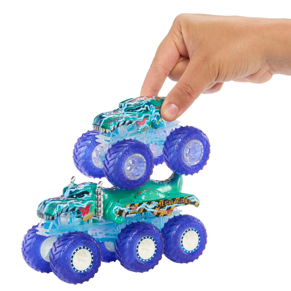Hot Wheels Monster Trucks Power Smashers oyuncak araç ve büyük TIR çoklu paketi (4 oyuncak araç)