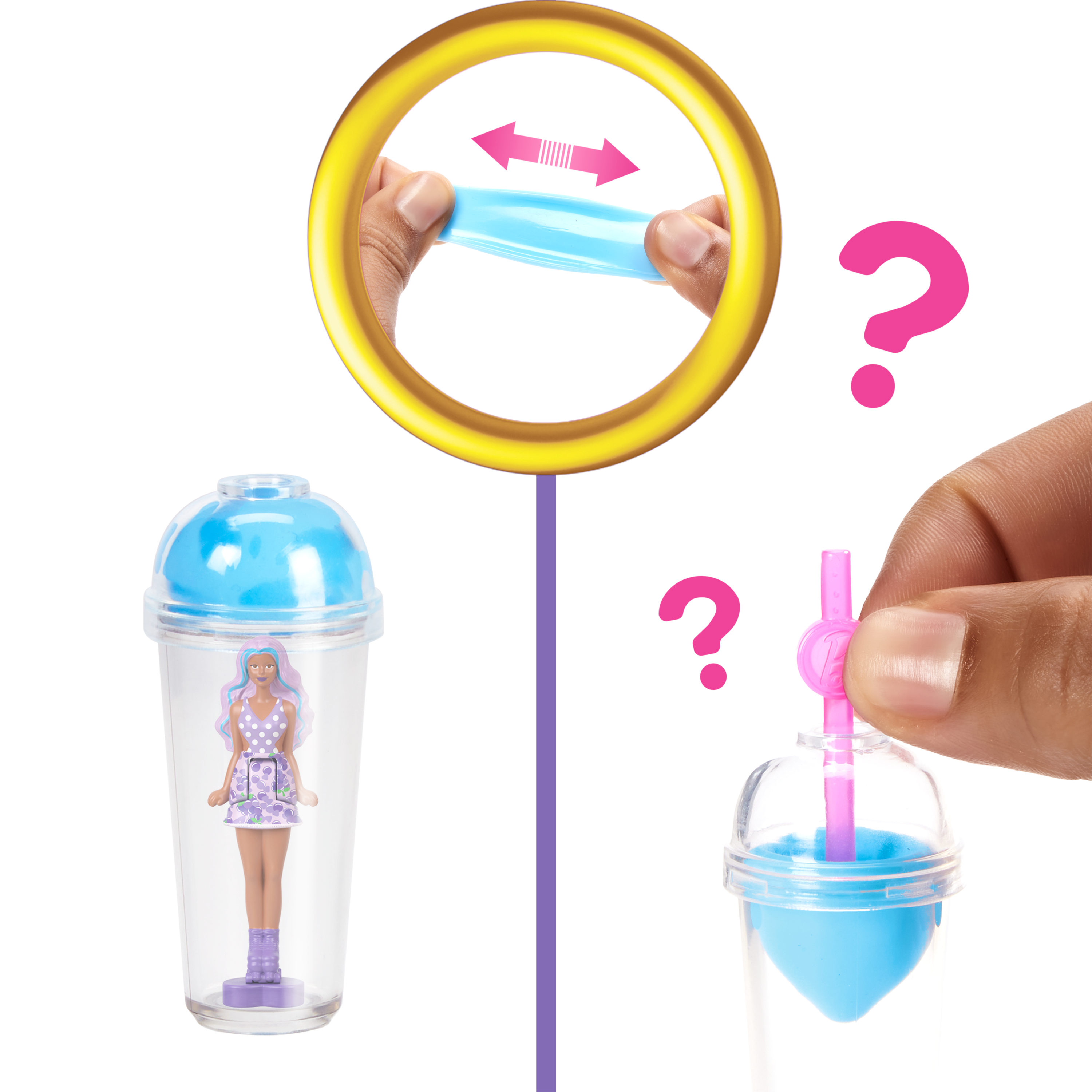 Barbie Mini BarbieLand Pop Reveal Sürpriz Mini Bebek - 4 cm, Duyusal Gelişim Oyuncağı