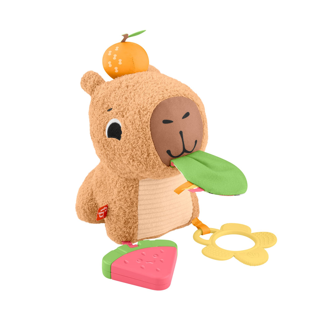 Yenidoğanlar için dişliği ve çıngırağı olan Yumuşacık Obur Kapi duyusal gelişime yardımcı peluş bebek oyuncağı