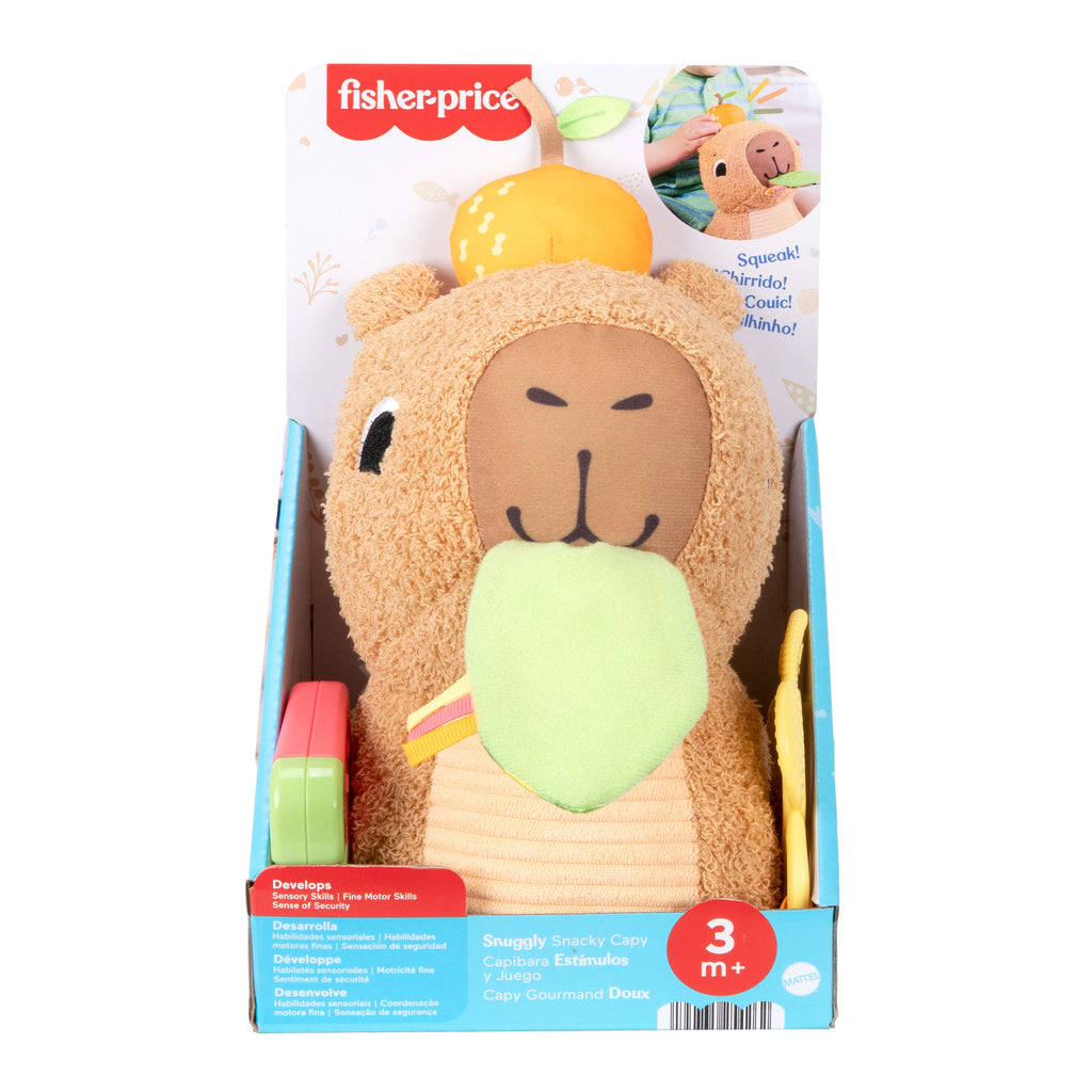 Yenidoğanlar için dişliği ve çıngırağı olan Yumuşacık Obur Kapi duyusal gelişime yardımcı peluş bebek oyuncağı