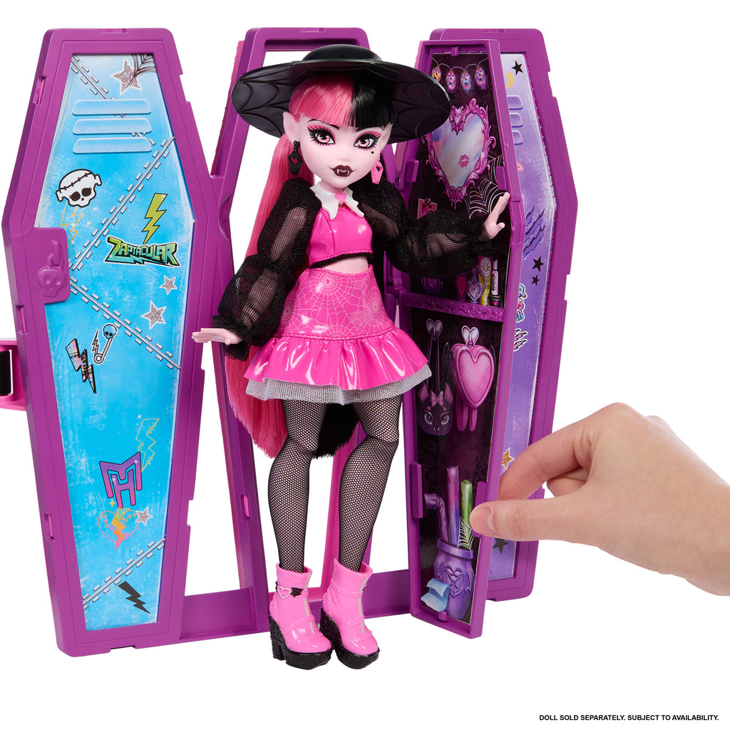 12'den fazla aksesuar ve sürpriz dönüşümler içeren Monster High Draculaura'nın Gizli İksir Odası oyun seti