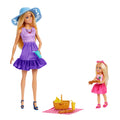 Barbie Aile ve Dostlar serisi bebekler ve aksesuarlar, 2 bebek ve 9 aksesuar ile piknik temalı oyun seti