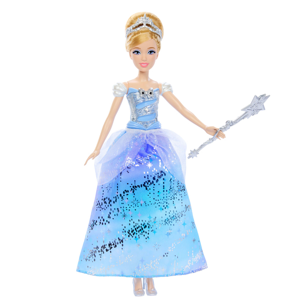Işıklı ve sesli elbisesi ile filmden ilham alan Disney Prensesi Sihirli Balo Elbiseli Cinderella bebek