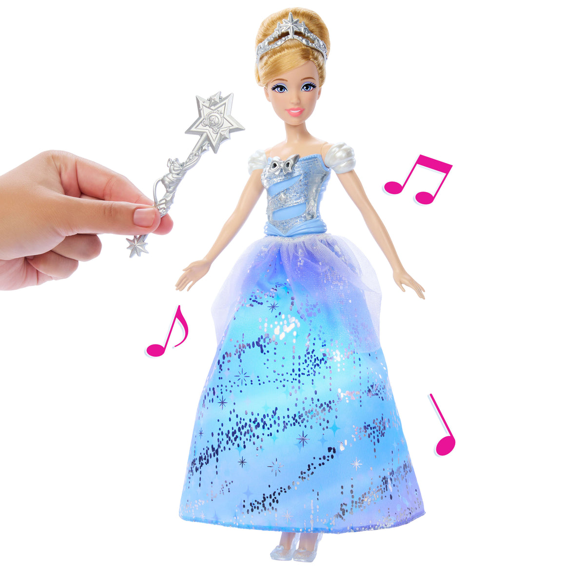Işıklı ve sesli elbisesi ile filmden ilham alan Disney Prensesi Sihirli Balo Elbiseli Cinderella bebek