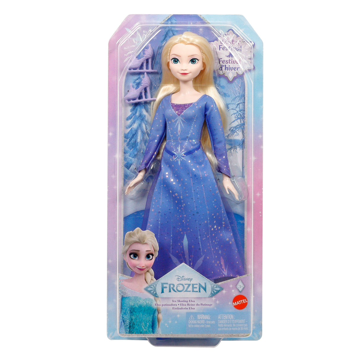 Karlar Ülkesi: Kış Festivali'nden ilham alan Disney Karlar Ülkesi Buz Patencisi Elsa bebek, paten ve ayakkabı
