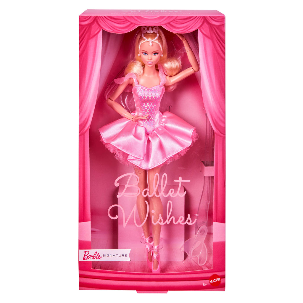 Satenimsi pembe tütüsüyle koleksiyona uygun Barbie Signature Balerin bebek