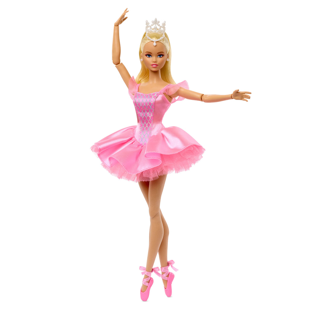 Satenimsi pembe tütüsüyle koleksiyona uygun Barbie Signature Balerin bebek