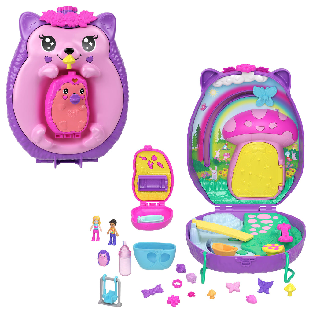 Polly Pocket Kirpi Anne ve Bebek Çanta Oyun Seti