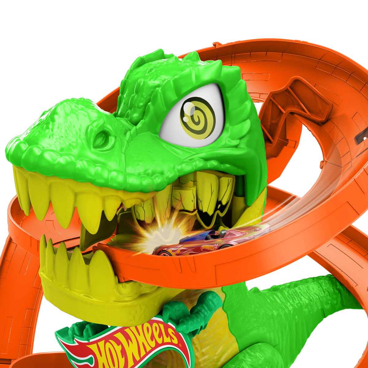 Hot Wheels® T-Rex ve İtfaiye İstasyonu Oyun Seti - 1:64 Ölçekli Metal Araba Dahil, 4+ Yaş