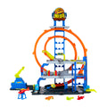 Hot Wheels City Mega Garaj oyun seti, 1:64 ölçekli 1 metal oyuncak araba ve 1 oyuncak helikopter