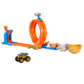 Hot Wheels® Monster Trucks Döngü ve Takla Bigfoot Oyun Parkuru ve metal Bigfoot oyuncak aracı