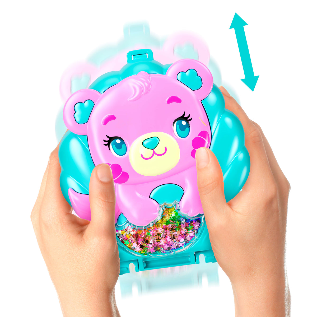 Polly Pocket Işıltılı Ada mini oyun seti, 1 mikro deniz kızı bebek ve deniz canlısı figürleri, temaya uygun aksesuarların yer aldığı taşınabilir oyuncak