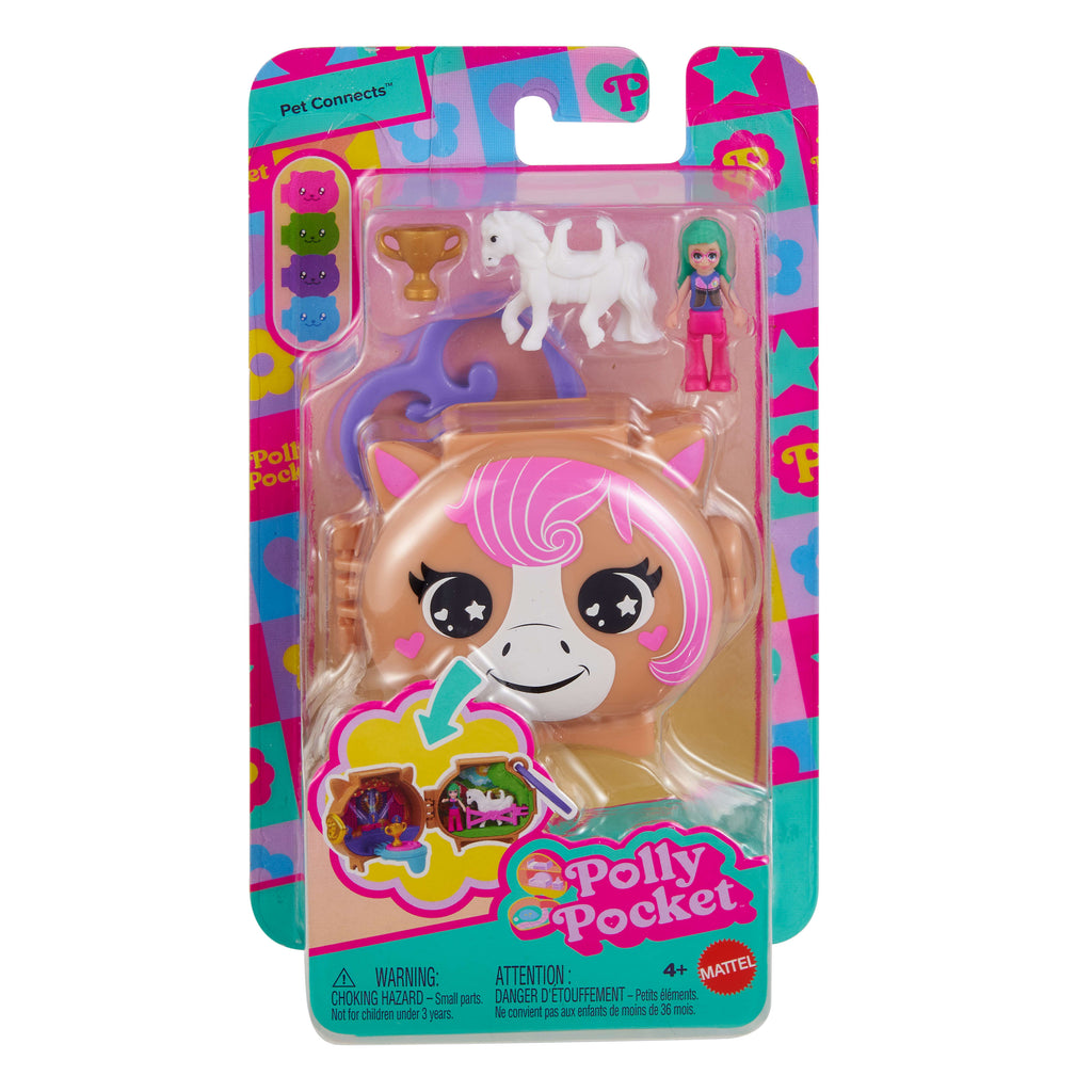 JCB20 Polly Pocket Sevimli Hayvanlar Kompakt Oyun Seti 4 Yaş ve Üzeri