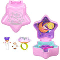 Polly Pocket Heritage Yüzük Kutusu Stardream Oyun Seti, Mikro Astronot Bebek, Maymun ve Takılabilir UFO Yüzük