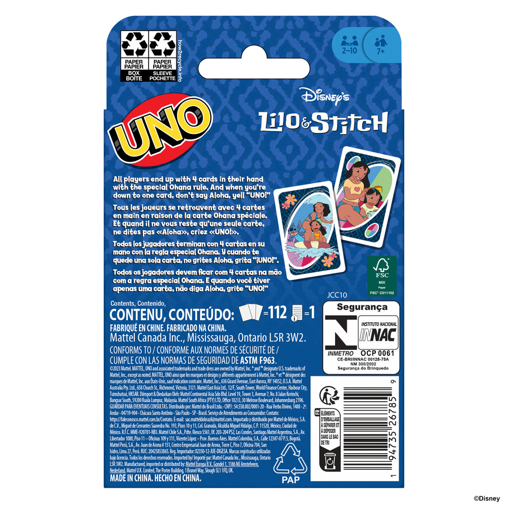 UNO Disney Lilo ve Stitch Kart Oyunu