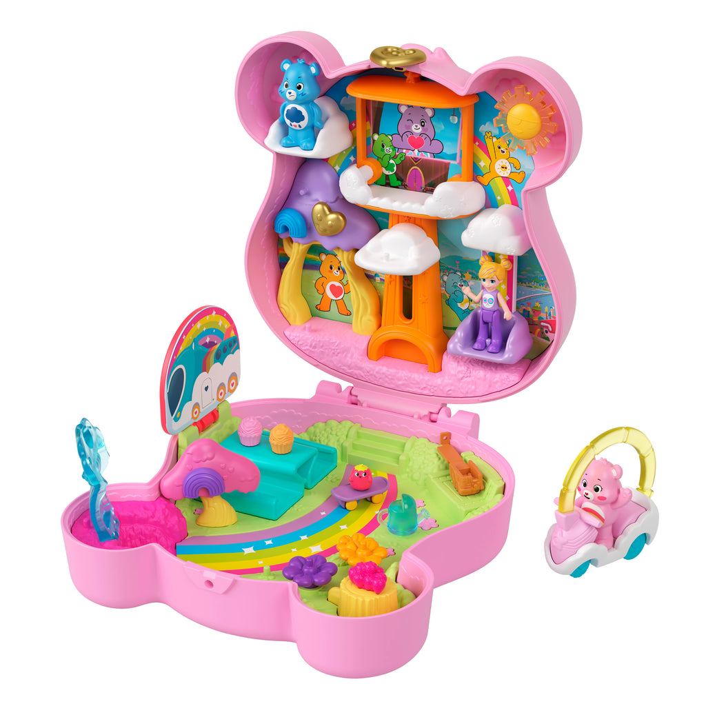 Polly Pocket ve Care Bears bebekler ve oyun seti, oyuncak araba ve temalı aksesuarlar, mini seyahat oyuncağı