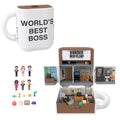 Polly Pocket ve The Office mini oyun seti, 6 karakter figürü ve 9 aksesuar, koleksiyona uygun Partnership oyuncağı