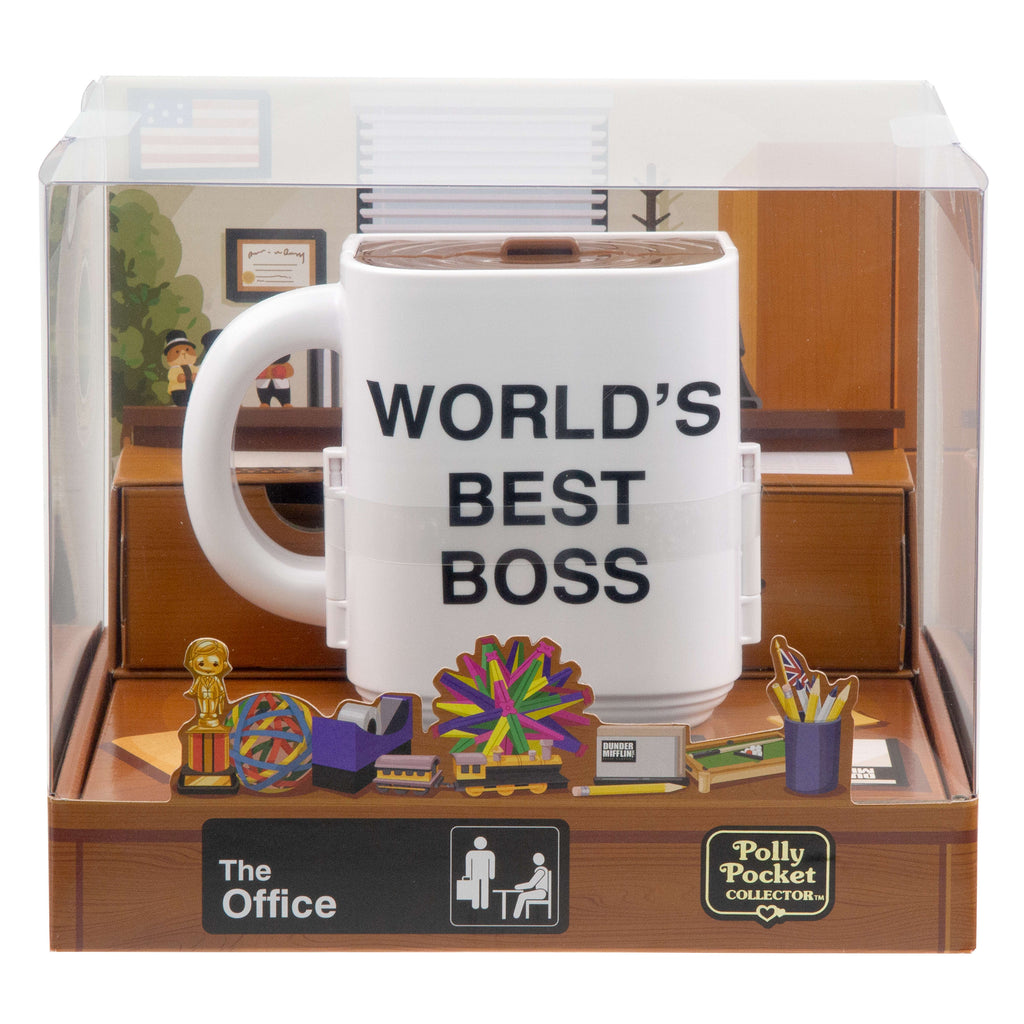 Polly Pocket ve The Office mini oyun seti, 6 karakter figürü ve 9 aksesuar, koleksiyona uygun Partnership oyuncağı