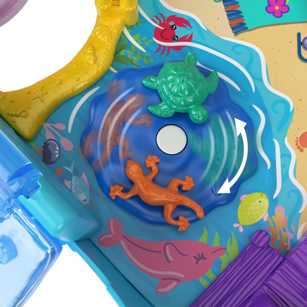 Polly Pocket Karavan Macerası oyun seti, mikro bebekler, dönüştürülebilir karavan, evcil hayvanlar ve oyuncak araba