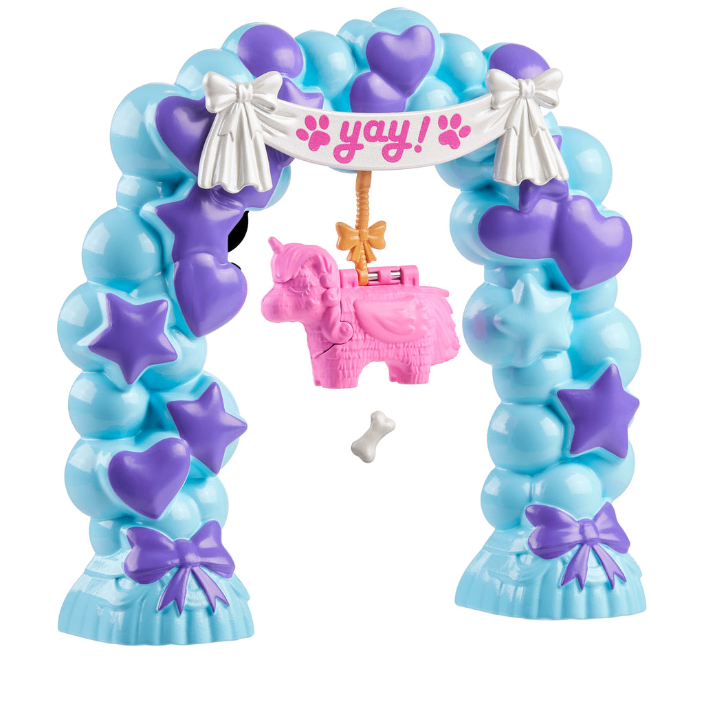 Polly Pocket Doğum Günü Partisi Paketi, bebek ve evcil hayvan oyun seti, moda ve yiyecek temalı aksesuarlar, seyahat oyuncağı