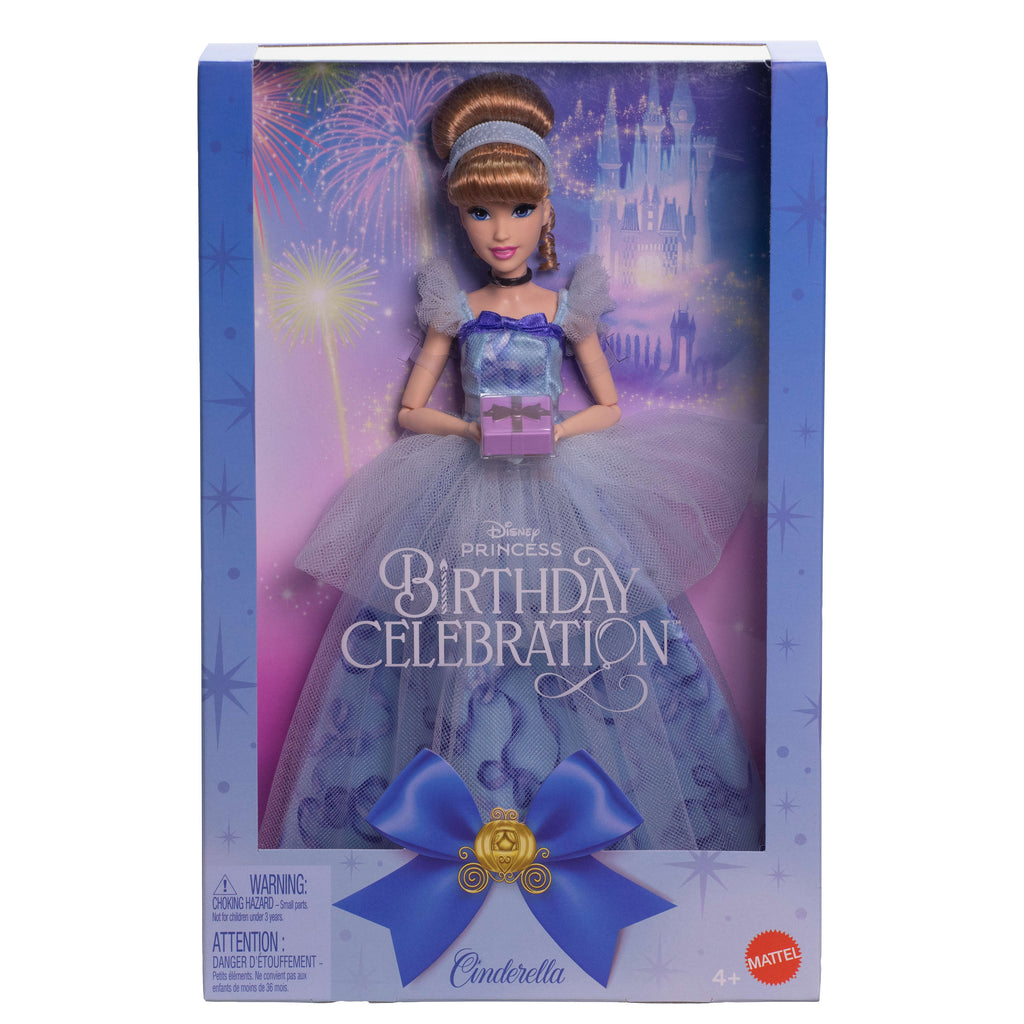 Disney filminden ilham alan, koleksiyona uygun Disney Prensesi Doğum Günü Kutlaması Cinderella bebek