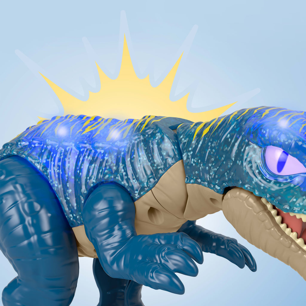 Imaginext Jurassic World Işıklı Kükreyen Baryonyx, ışıklı, sesli ve ısırma özelliğine sahip dinozor oyuncağı