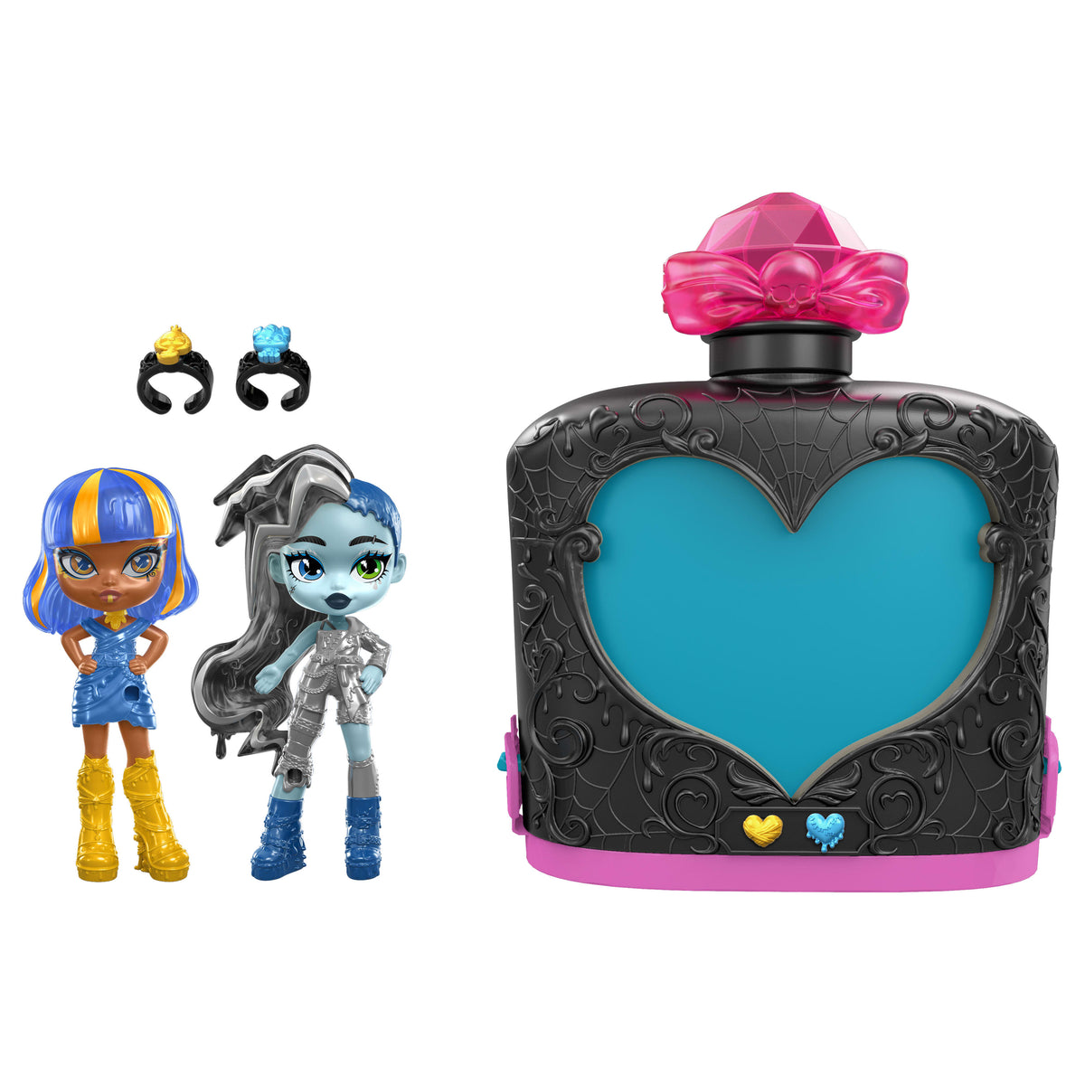 Monster High İksirleri Havalı Arkadaşım 2'li mini bebek paketi, sürpriz karakter figürleri (Karakterler çeşitlilik gösterebilir)