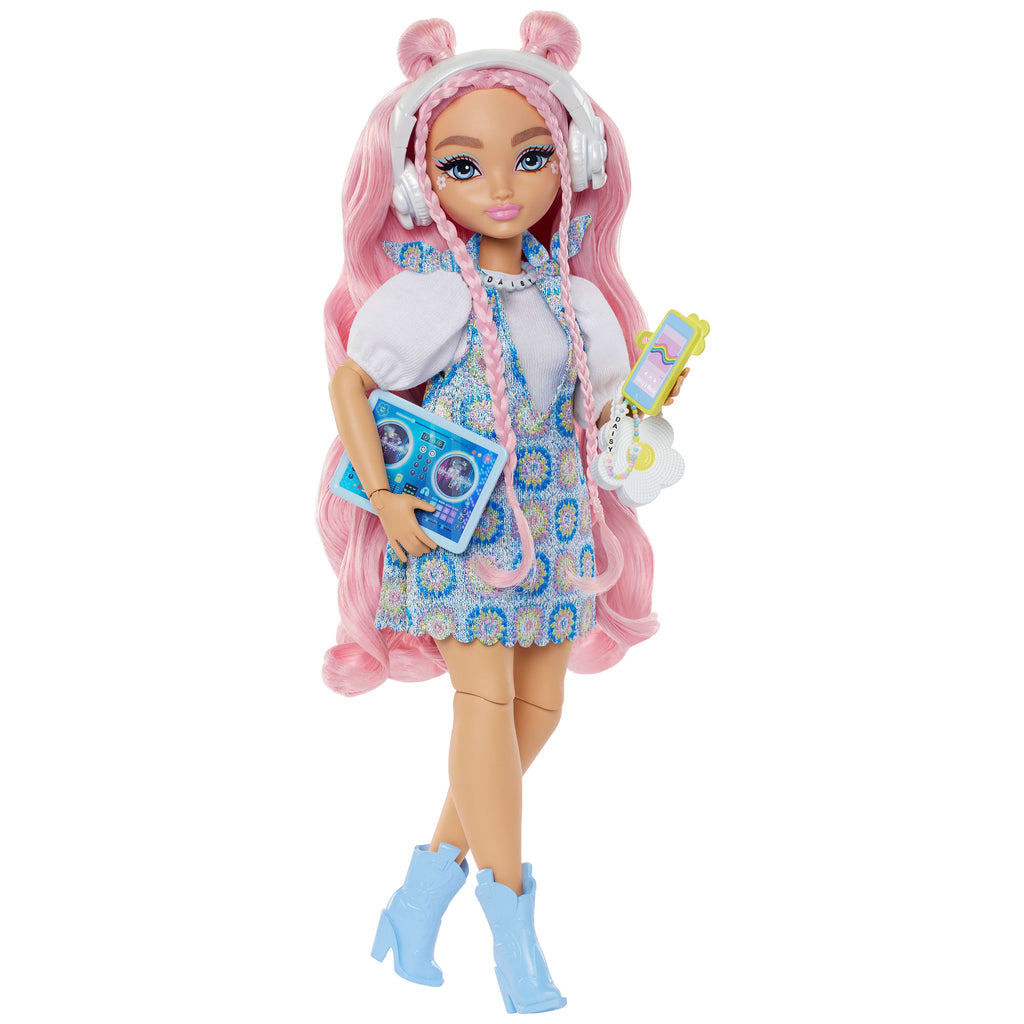 Barbie Rüya Arkadaşlar Daisy Jean bebek ile DJ ve müzik temalı 9 aksesuar