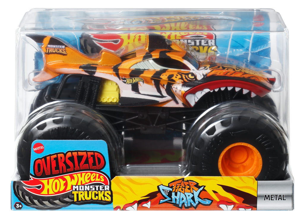 Hot Wheels Monster Trucks Tiger Shark Büyük Boy Araç 1:24