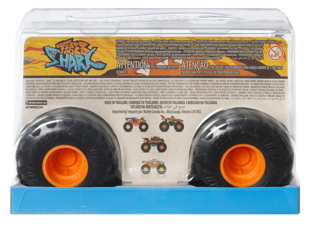 Hot Wheels Monster Trucks Tiger Shark Büyük Boy Araç 1:24