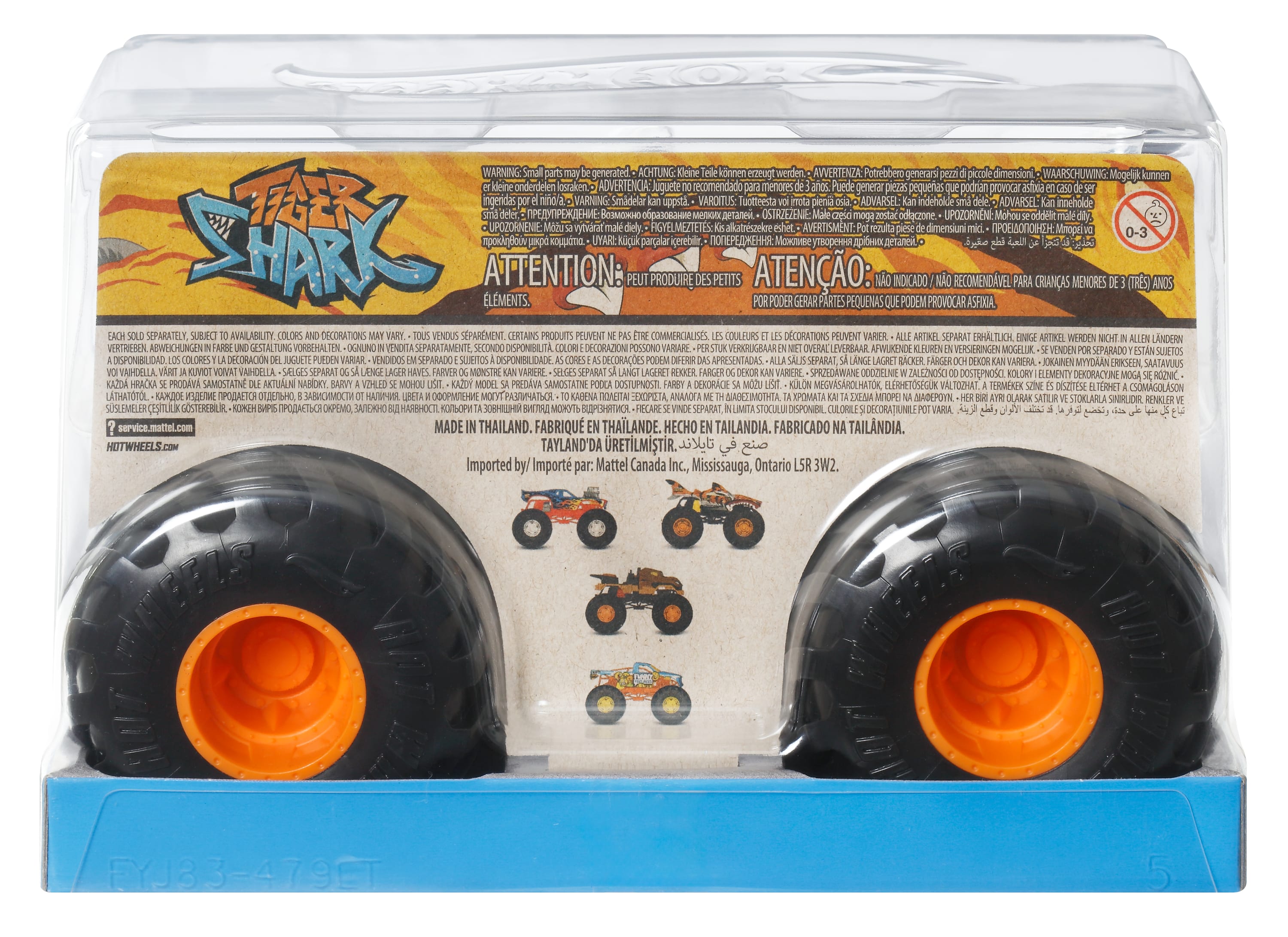 Hot Wheels Monster Trucks Tiger Shark Büyük Boy Araç 1:24