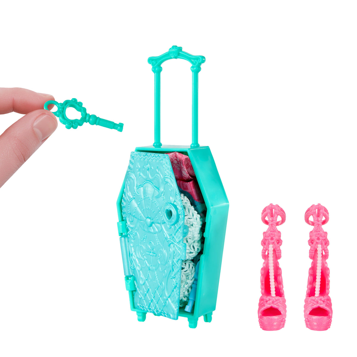 Monster High Gizemli Arkadaşlar Muhteşem Tatil oyun seti, Lagoona Blue bebek ve aksesuarlar