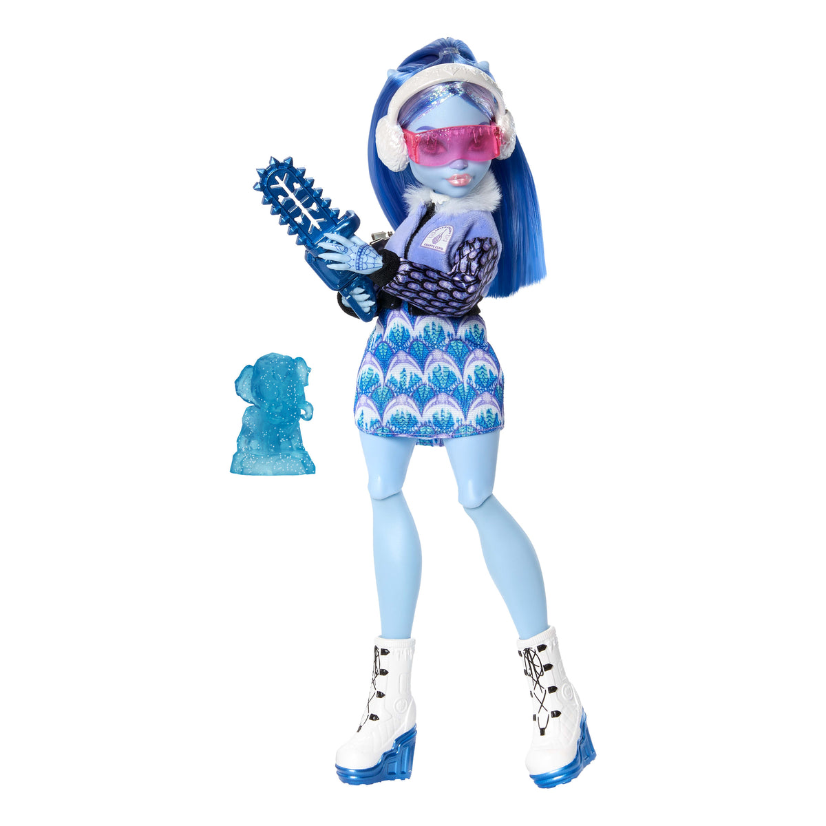 Ceket, yıllık ve resim kulübü aksesuarlarıyla Monster High Gizemli Yıllık Abbey Bominable bebek