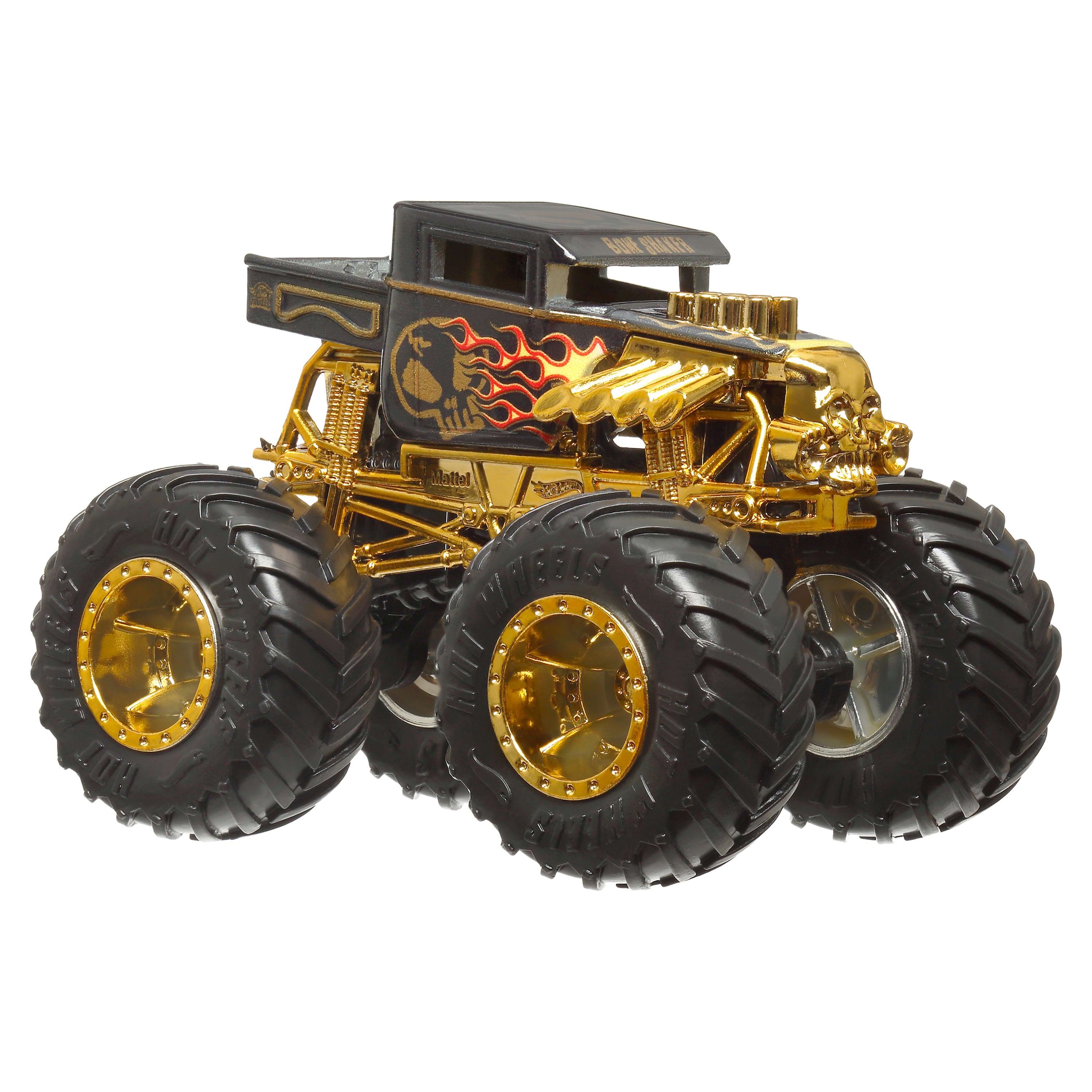 Hot Wheels® Monster Trucks Bigfoot Trophy Şampiyonları Tekli Arabalar 1:64 ölçekli üst düzey metal araç ve kupa (Stiller çeşitlilik gösterebilir)