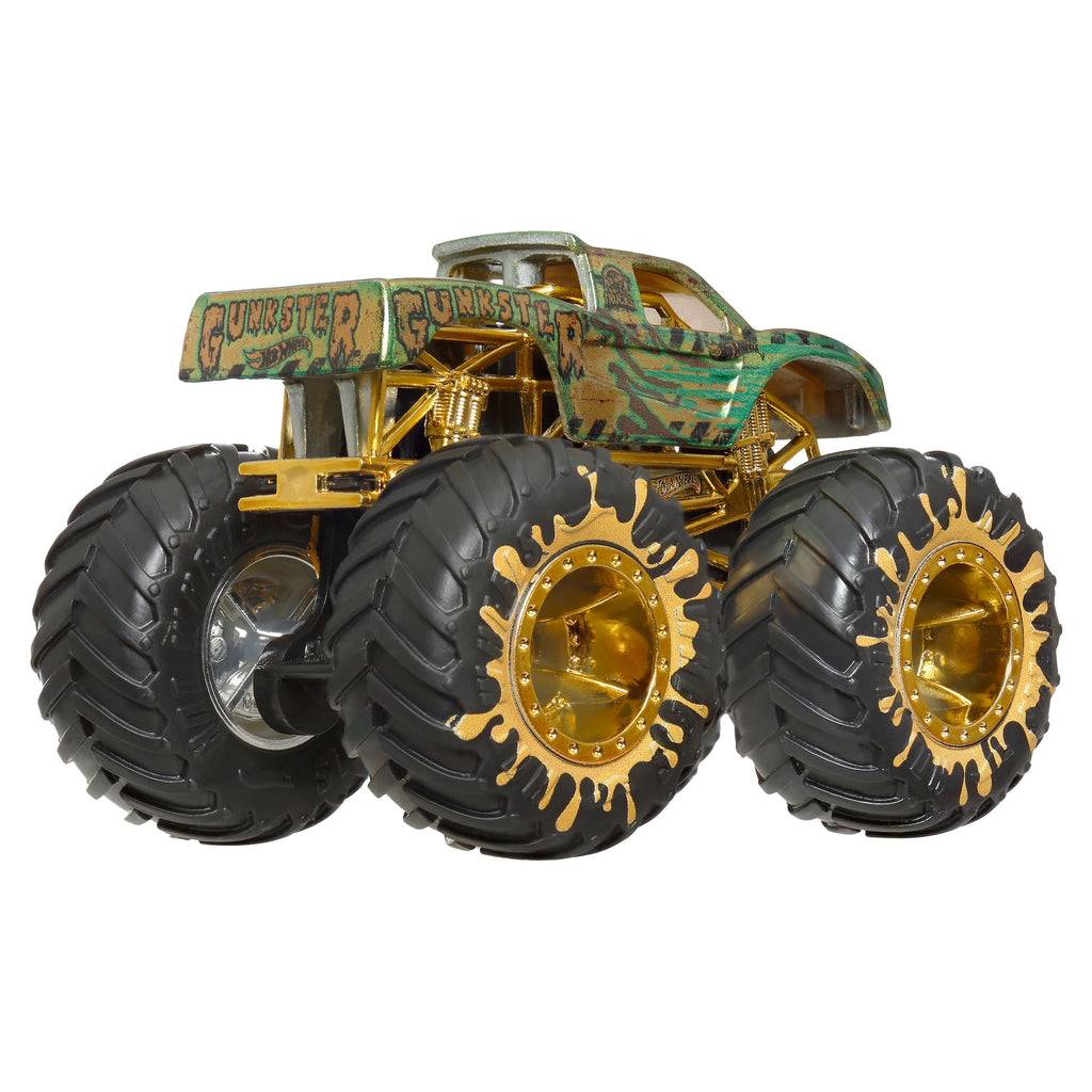 Hot Wheels® Monster Trucks Bigfoot Trophy Şampiyonları Tekli Arabalar 1:64 ölçekli üst düzey metal araç ve kupa (Stiller çeşitlilik gösterebilir)