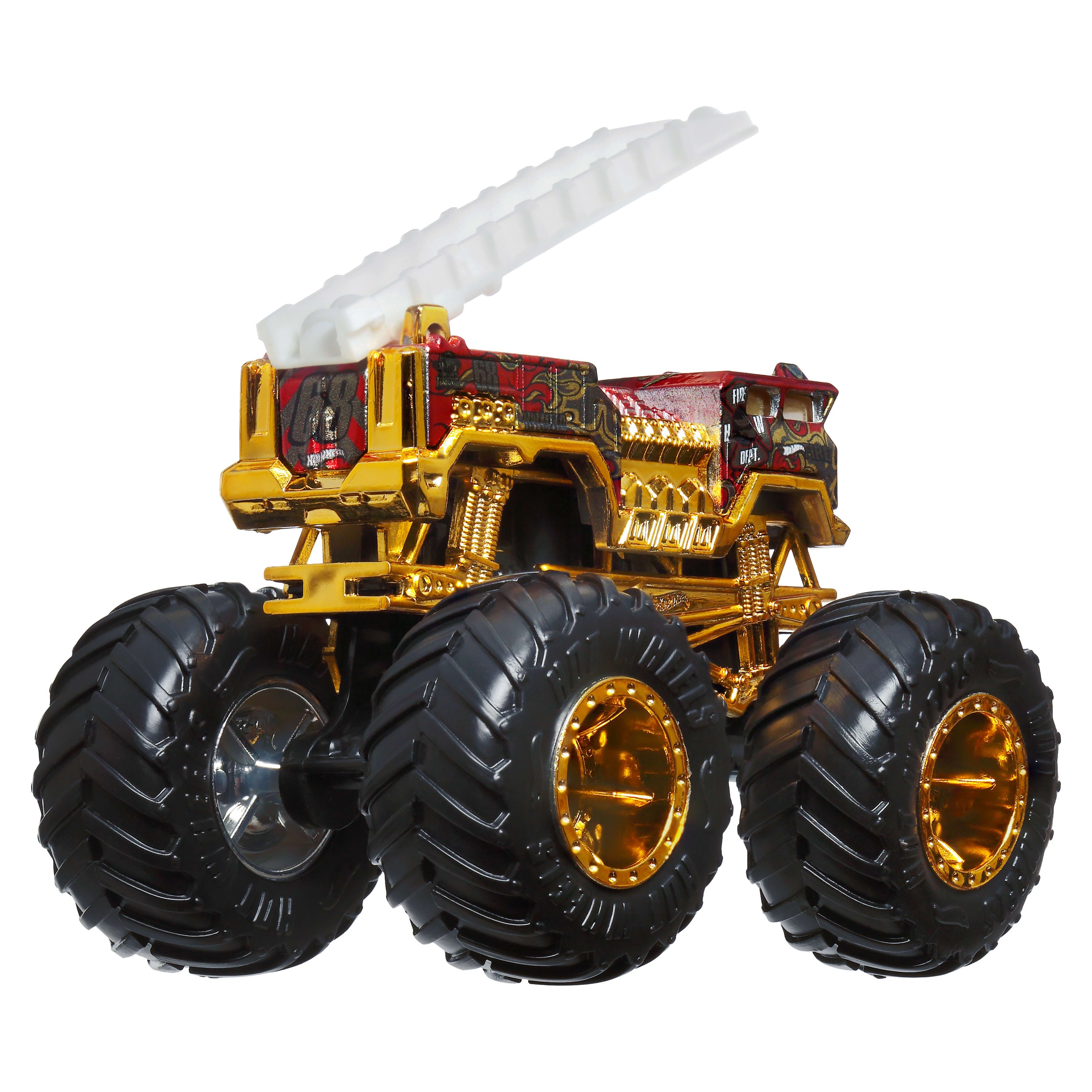 Hot Wheels® Monster Trucks Bigfoot Trophy Şampiyonları Tekli Arabalar 1:64 ölçekli üst düzey metal araç ve kupa (Stiller çeşitlilik gösterebilir)