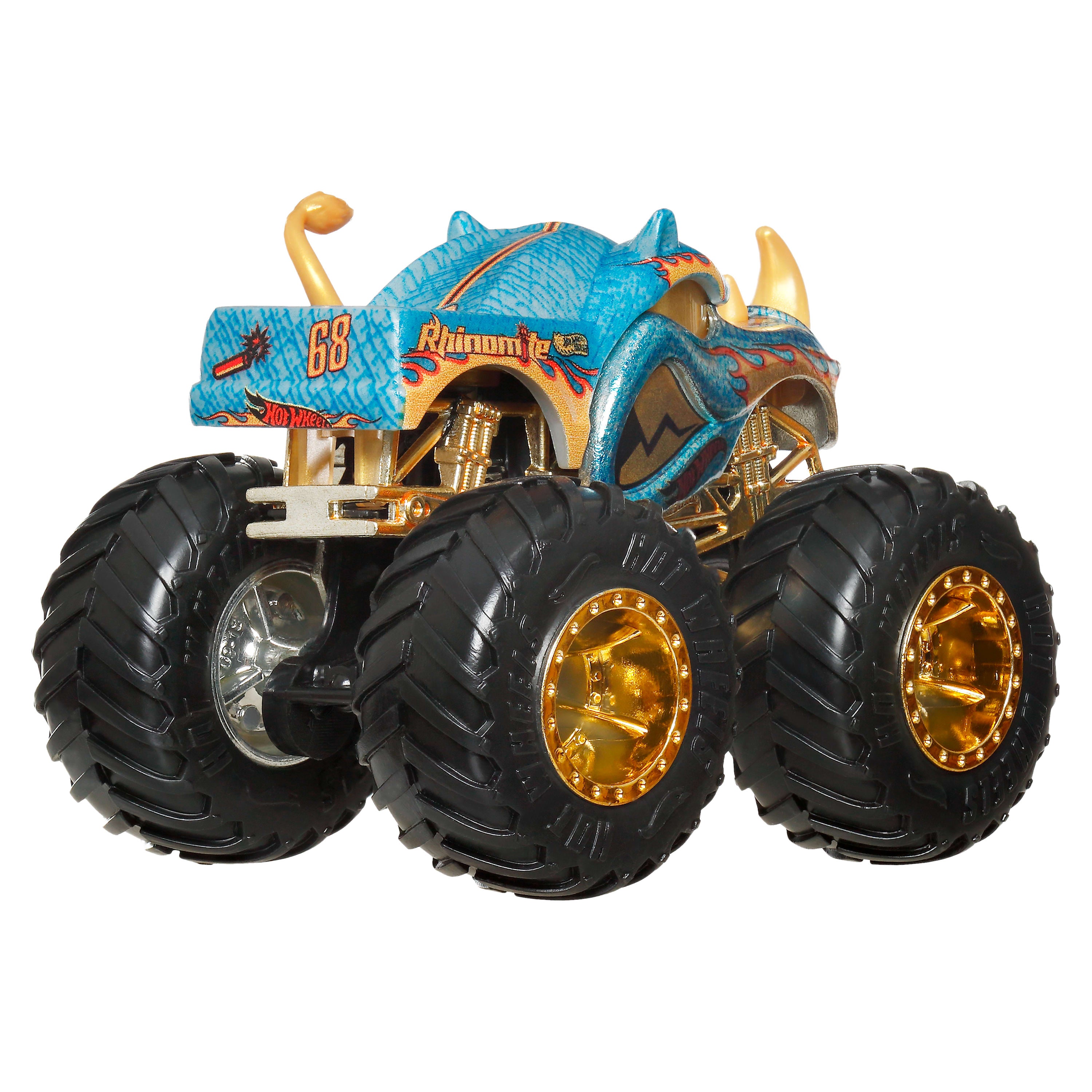 Hot Wheels® Monster Trucks Bigfoot Trophy Şampiyonları Tekli Arabalar 1:64 ölçekli üst düzey metal araç ve kupa (Stiller çeşitlilik gösterebilir)