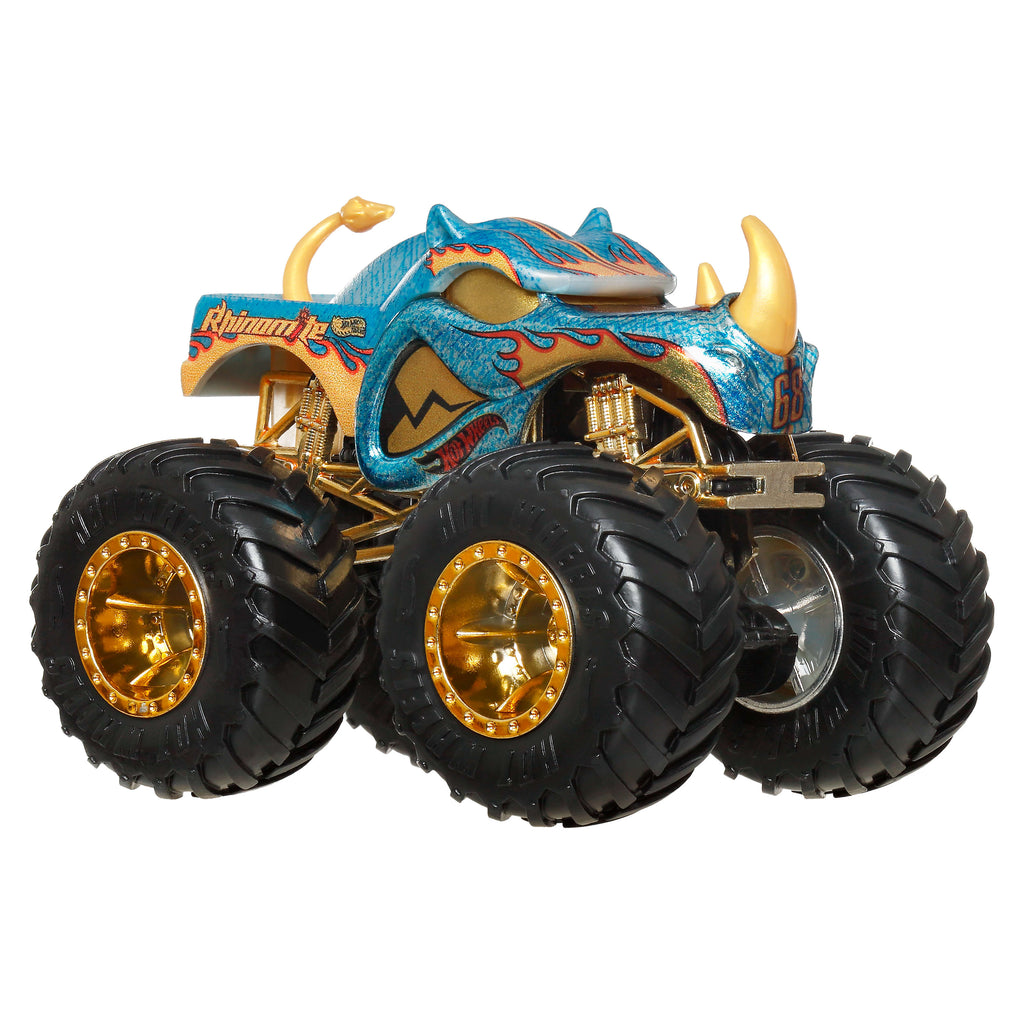 Hot Wheels® Monster Trucks Bigfoot Trophy Şampiyonları Tekli Arabalar 1:64 ölçekli üst düzey metal araç ve kupa (Stiller çeşitlilik gösterebilir)
