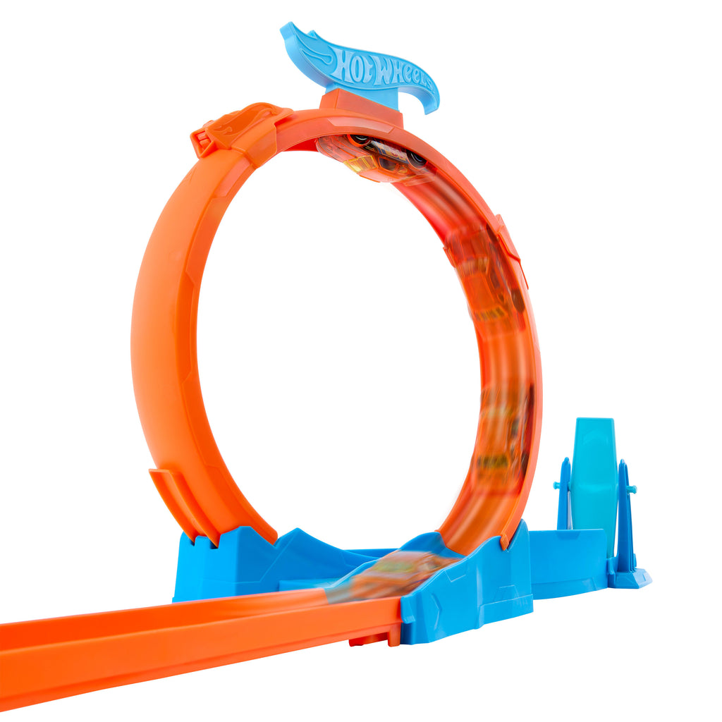 Hot Wheels Track Creator Üçlü Çember Paketi, 1:64 ölçekli oyuncak araba içeren pist oluşturma seti
