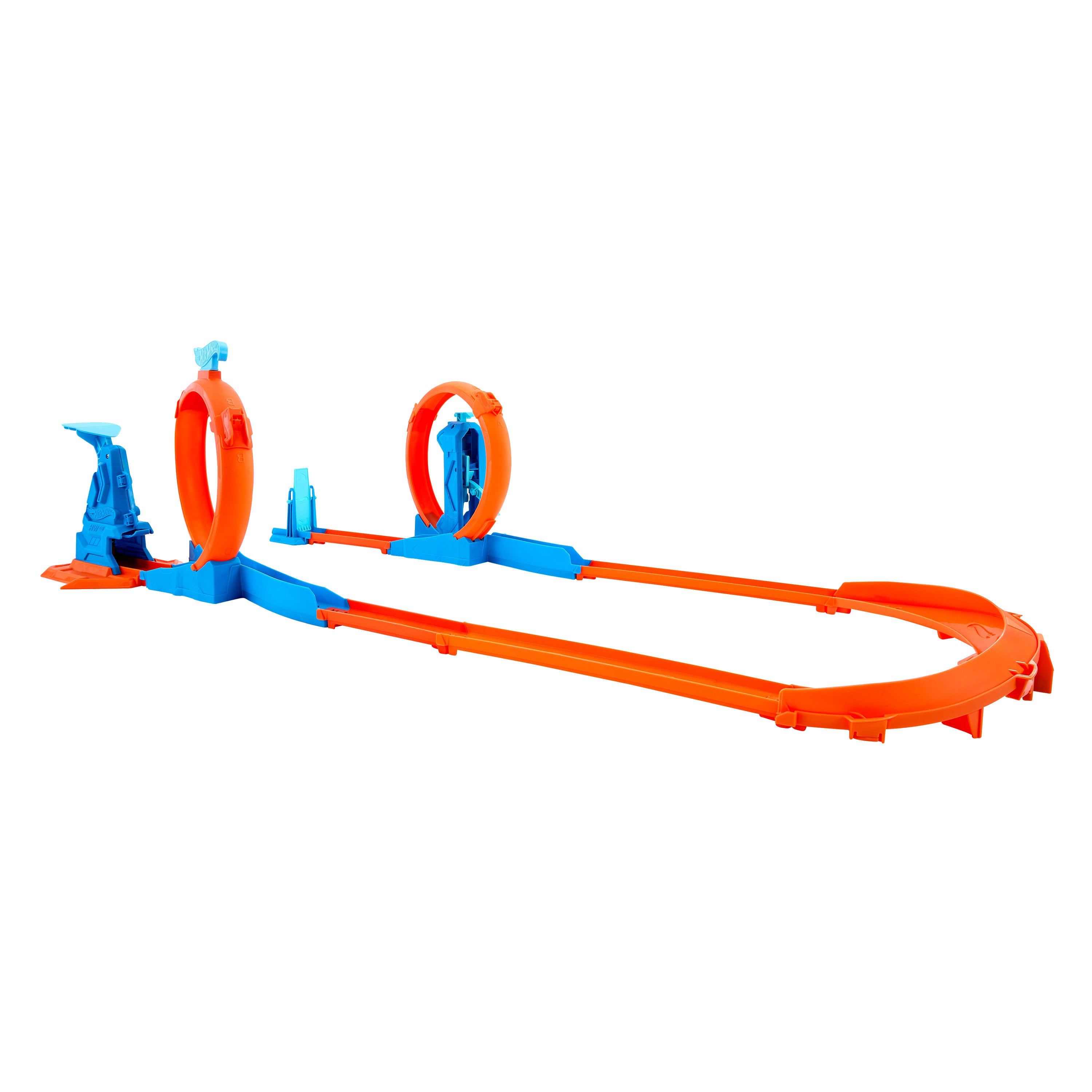 Hot Wheels Track Creator Üçlü Çember Paketi, 1:64 ölçekli oyuncak araba içeren pist oluşturma seti