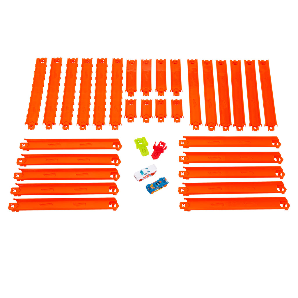 Hot Wheels Track Creator Çoklu Pist Paketi - 2 Metal Araba + 8 Metre Speed Snap Pist Seti (JDW42)