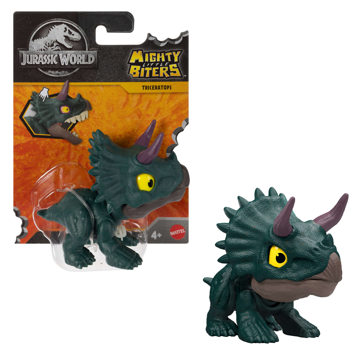 Bakışları değişen ve avını ısıran, koleksiyona uygun Jurassic World Mighty Little Biters dinozor figürü