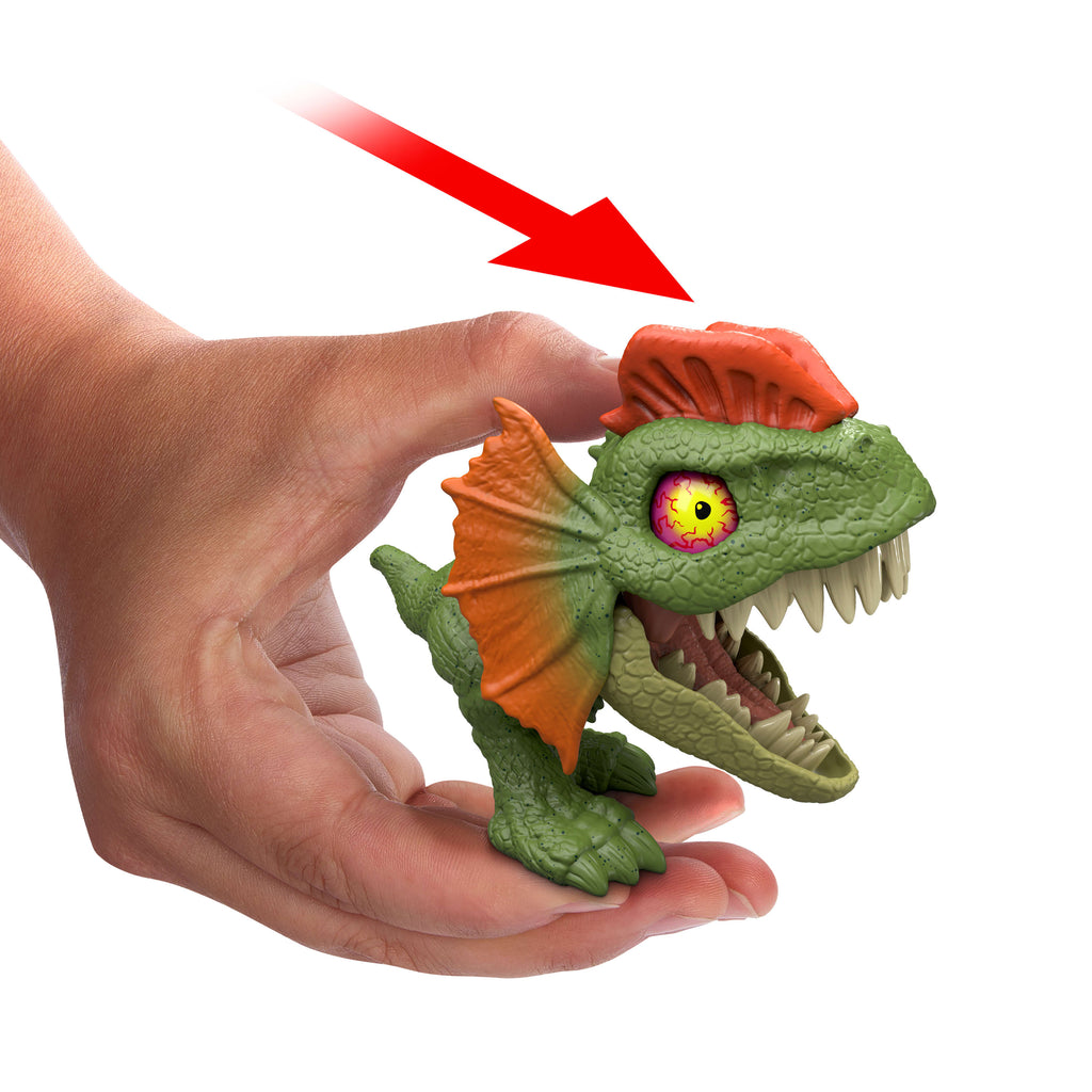 Bakışları değişen ve avını ısıran, koleksiyona uygun Jurassic World Mighty Little Biters dinozor figürü
