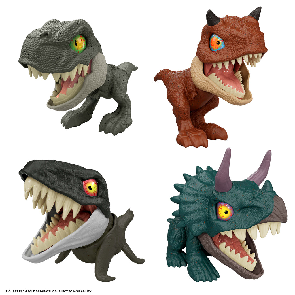 Bakışları değişen ve avını ısıran, koleksiyona uygun Jurassic World Mighty Little Biters dinozor figürü