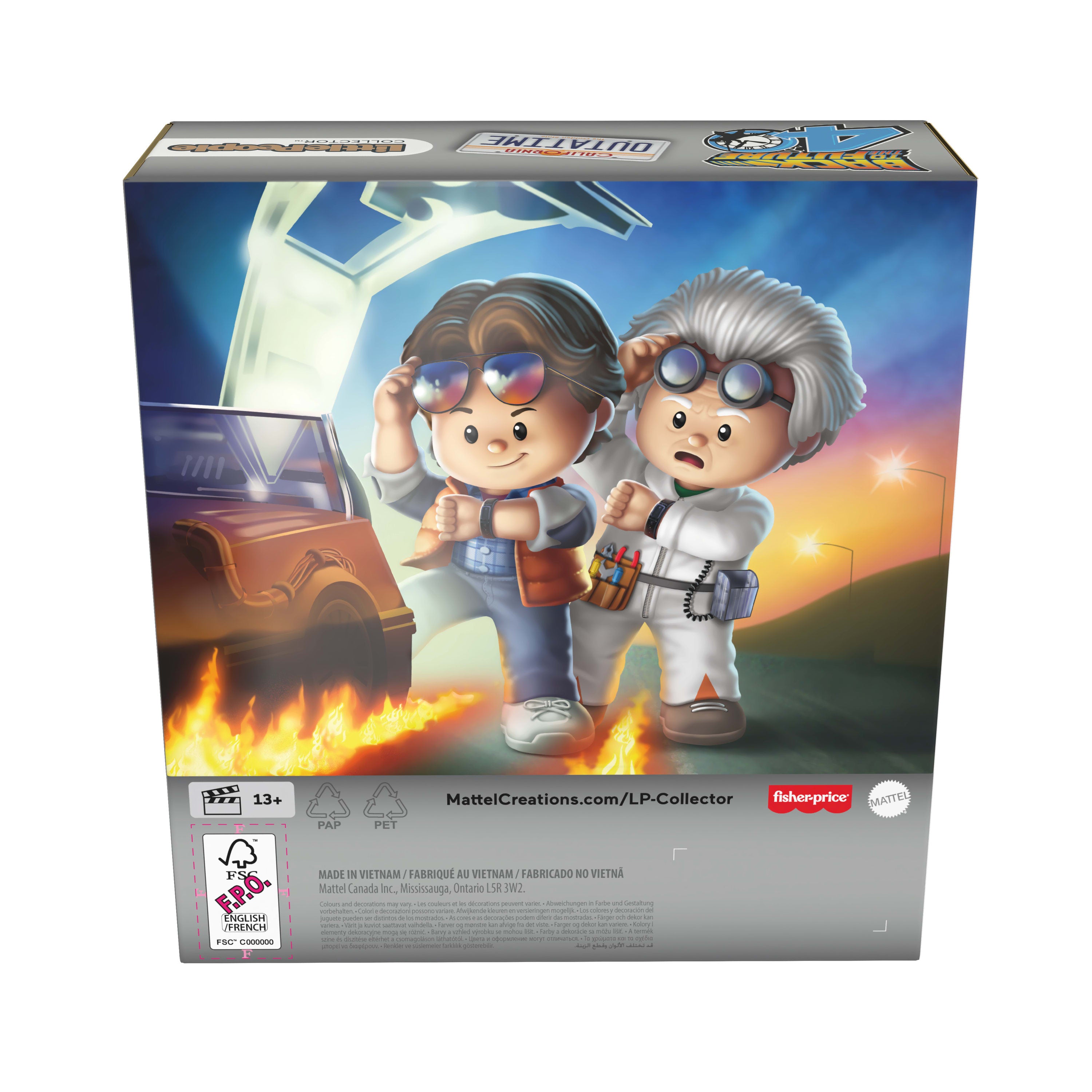 Film hayranları için Little People Collector Geleceğe Dönüş özel seri seti ve 2 figür