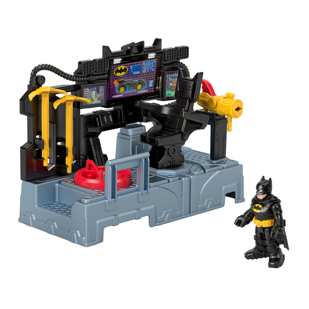 Imaginext DC Super Friends Bat Komuta Merkezi, ışıklı oyun seti ve Batman figürü