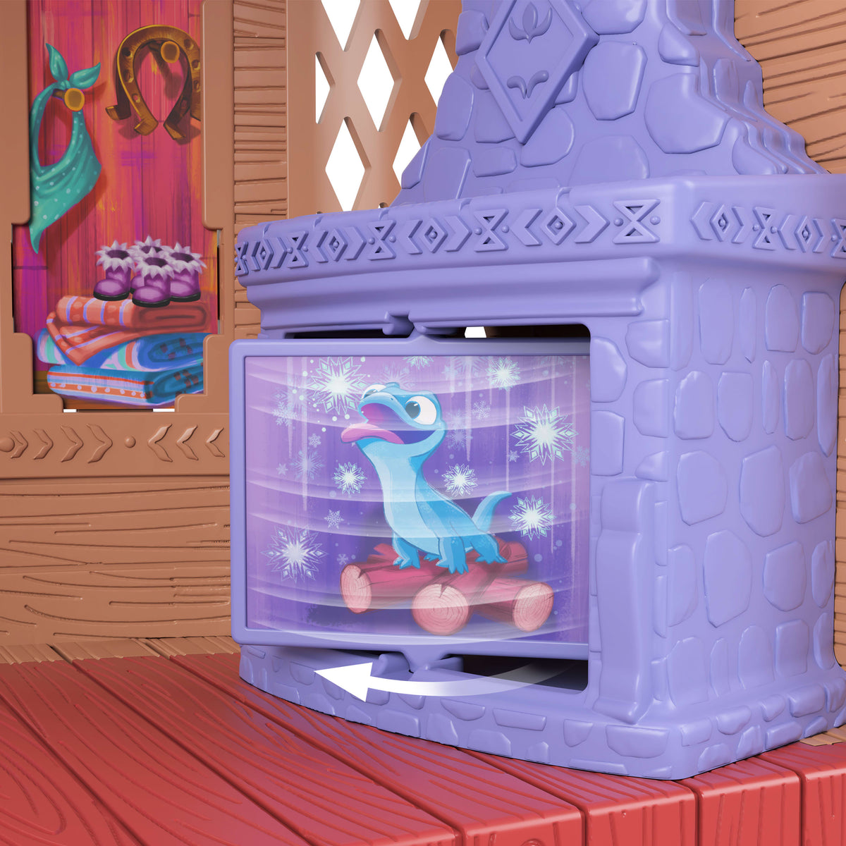 Disney Karlar Ülkesi Mini Kulübe Eğlencesi oyun seti, minik Elsa bebek, 3 hayvan figürü ve 8 aksesuar