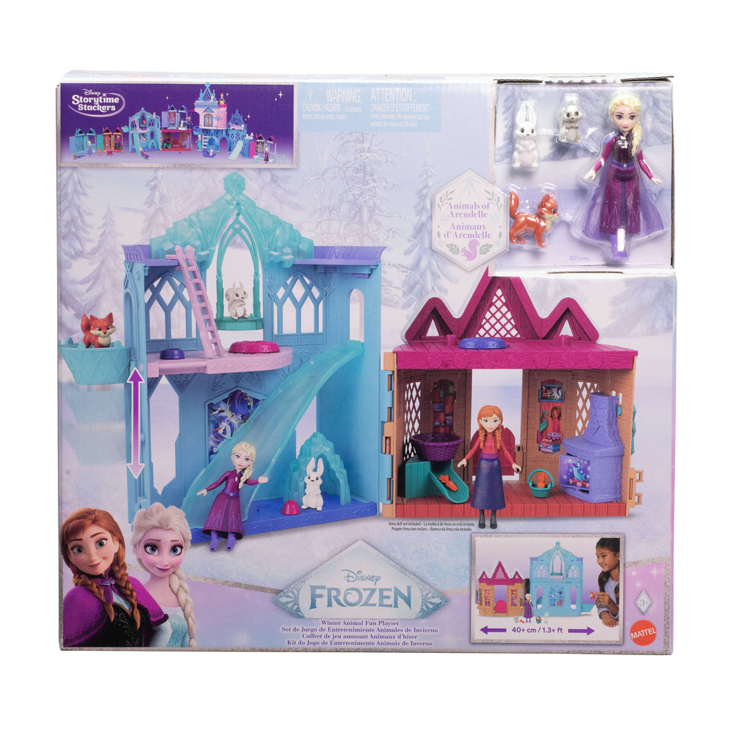Disney Karlar Ülkesi Mini Kulübe Eğlencesi oyun seti, minik Elsa bebek, 3 hayvan figürü ve 8 aksesuar