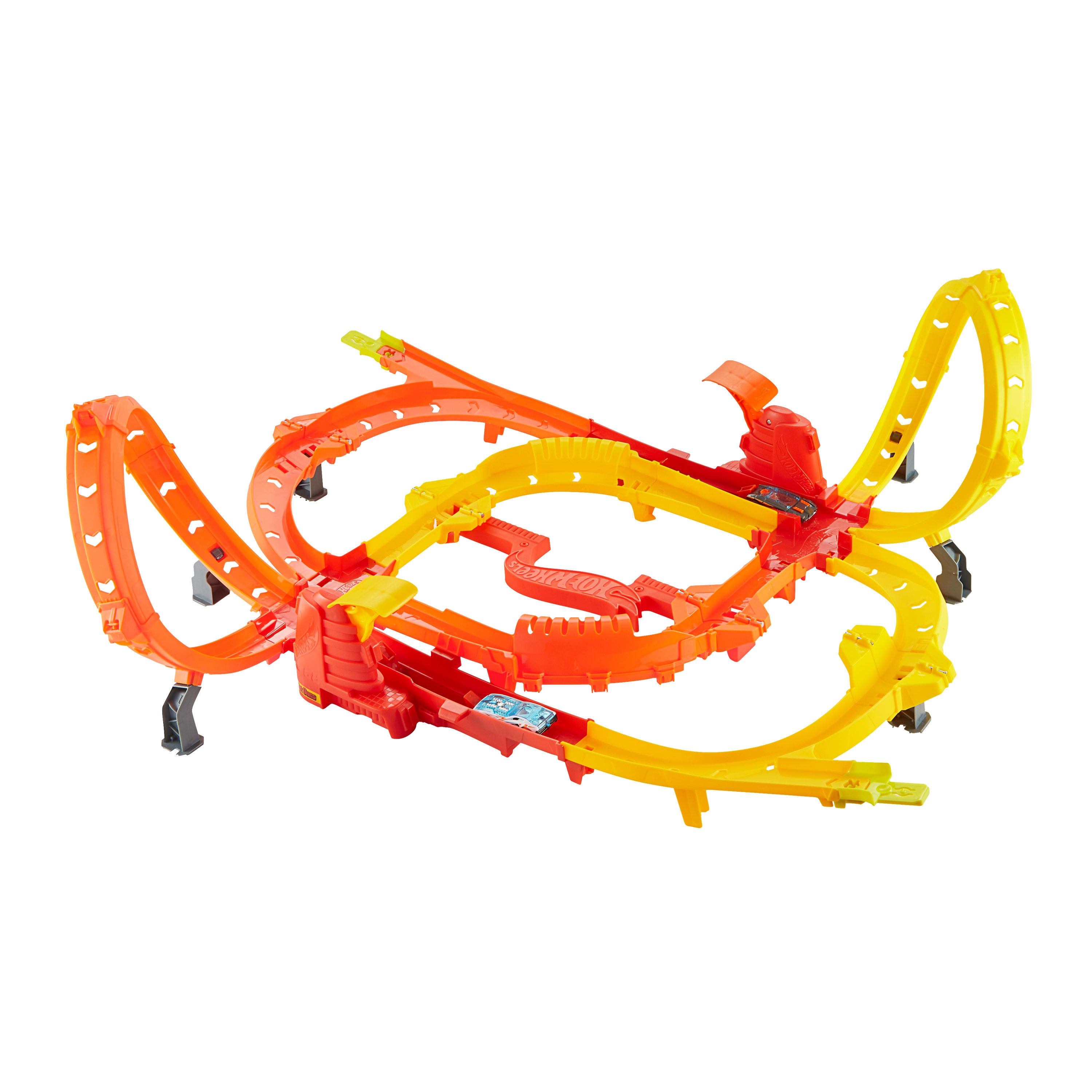 Hot Wheels Hot Ones Turbo Oyun Parkuru ve 1:64 Ölçekli 2 Adet Oyuncak Araba